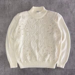 Vintage Alfred Dunner Whimsy Embellished Sweater